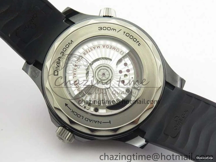 0130 Seamaster Diver 300M Real Ceramic Case VSF 1:1 Best Edition on Black Rubber Strap A8806 (Free Nato) SunProtective 7935